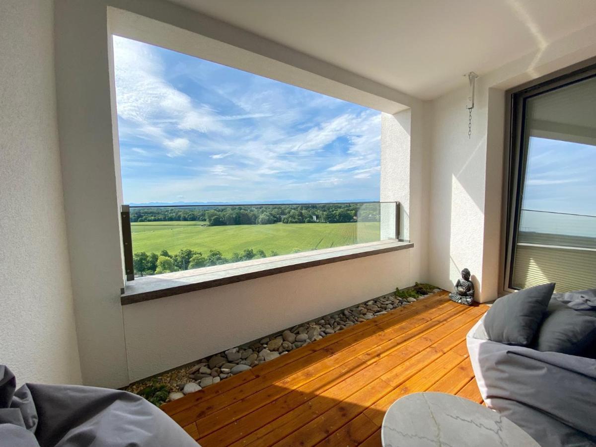 Alpen-Panorama Suite - Einzigartige Privatsuite Hoch Ueber Muenchen, 12Tes Og, Alpenblick, Loggia, Whirlpool, 15 Minuten Zum Zentrum, Ruhe Und Erholung In Der Stadt Muenchen Fuer Privat Und Geschaeftlich Reisende Exteriör bild